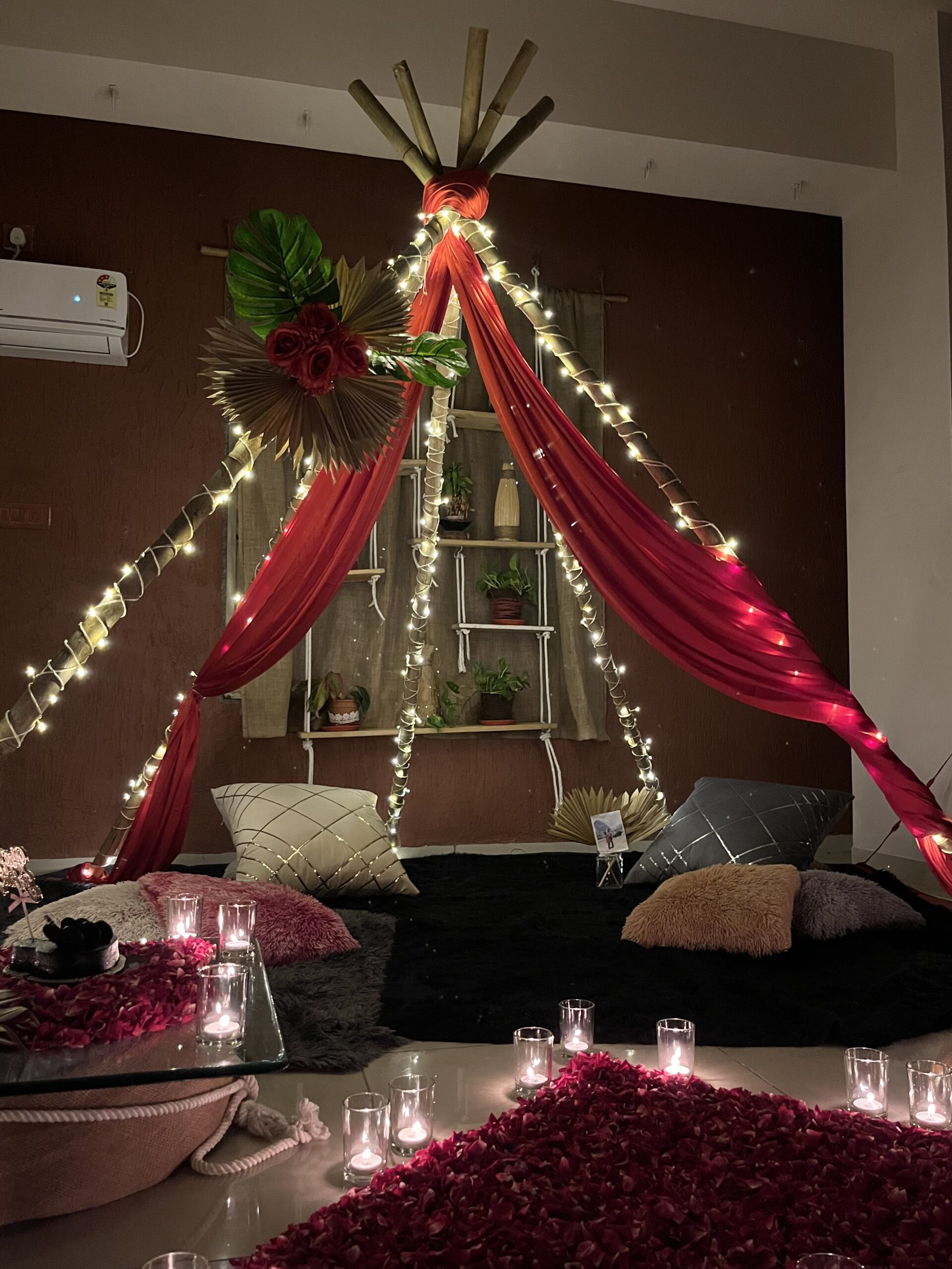 Romantic rooftop setup in Vadodara